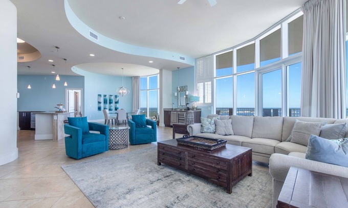 Orange Beach Condo | Penthouse Four Bedroom Unit at Turquoise Place with Unobstructed Gulf of Mexico Views