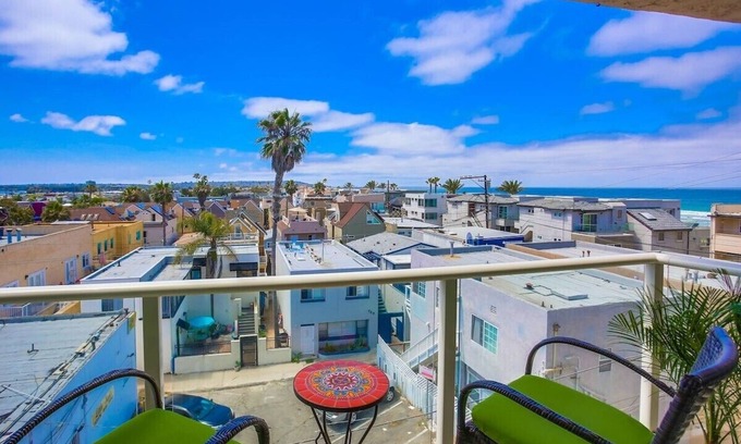 Mission Beach Condo | Penthouse Sky Suite * Pano Water+City VIEWS