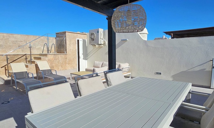 Vera Beach Apartment | Penthouse with private pool, on the beach, WIFI