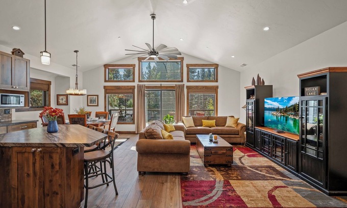 Kings Beach House | Pet-Friendly Cabin | Walk to Kings Beach, Fenced Yard, Patios, Games & A/C