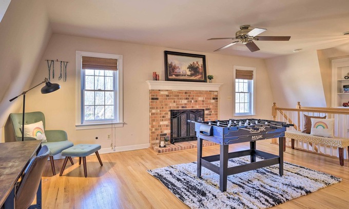 Reva Cottage | Pet-Friendly Cottage with Game Room & Fire Pit!