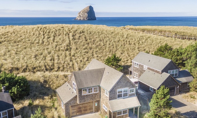 Shorepine Village House | Pet Friendly Home with Immediate Beach Access, Beach Views, Deck and BBQ