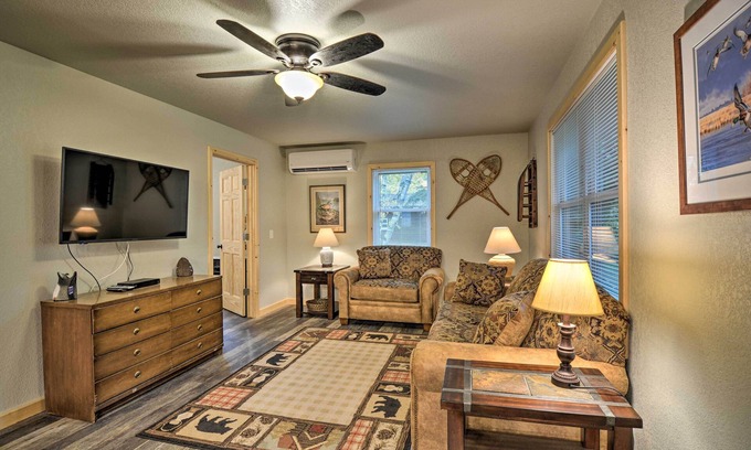 Alanson Cabin | Pet-Friendly Petoskey Area Cabin, Walk to River!