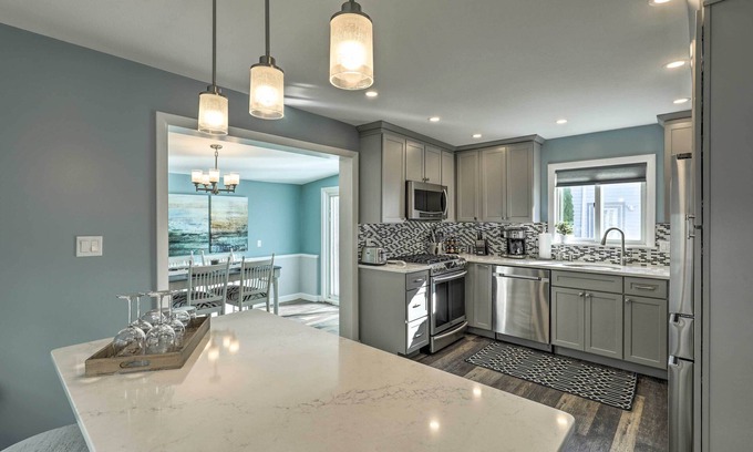 Revere House | Pet-Friendly Revere Getaway, Steps from the T!