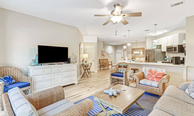 Hilton Head Island Condo | Pet Friendly 3 Bed/3 Bath Ocean Breeze Villa just a short walk to the beach.