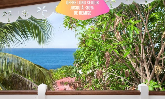 Les Anses-d'Arlets Villa | Petite Anse Villa T3 Large terrace with sea view