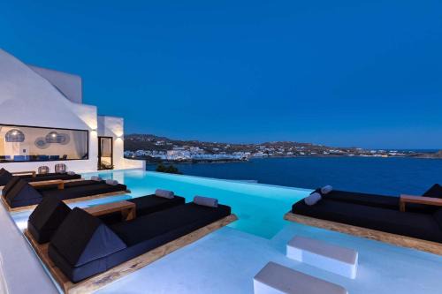 Paraga Villa | Phenomenal Mykonos Villa Villa Julietta 5 Bedrooms Private Jacuzzi With Stunning Sea & Beach Views Psarou