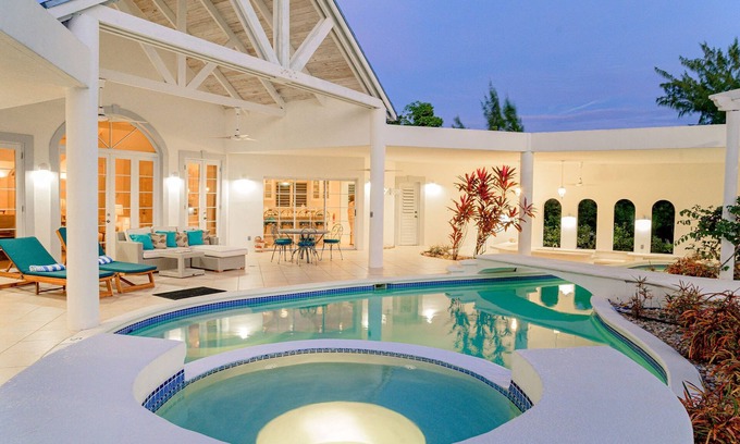 Leeward Settlement Villa | Piccolo Ponte 3 BR Caribbean Villa. Pool & Hot Tub. Canal front, SUP, Bikes.