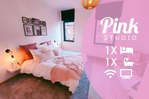 Nimy Apartment | Pink studio Mons ✓ TOP position !