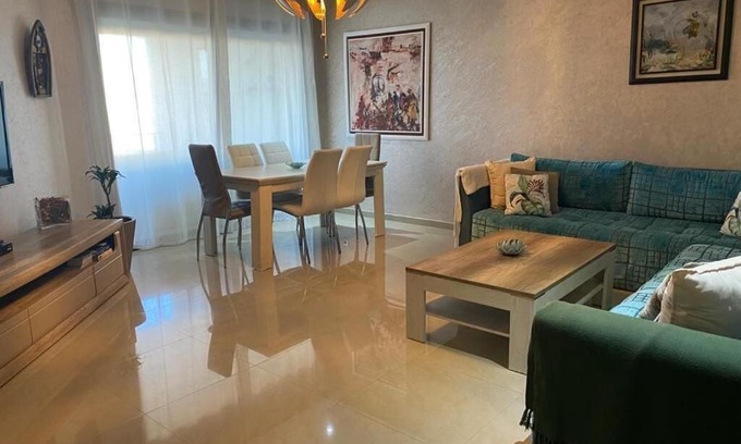 Sidi Bouqnadel Apartment | Plage des Nations beautifully decorated apartment with a swimming pool view