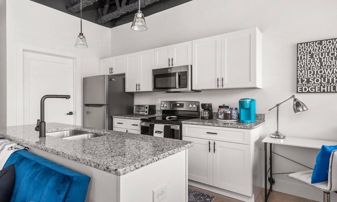 Nashville Condo | Plus One - Pet Friendly ~ Unique Reclaimed Commercial Space ~ 8 Min to Downtown