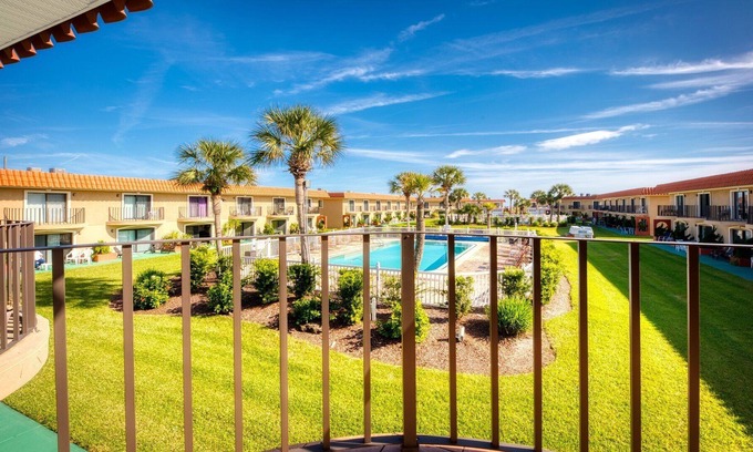 St. Augustine Beach Condo | Ponce Landing #40 Ocean front property pool view condo one car garage