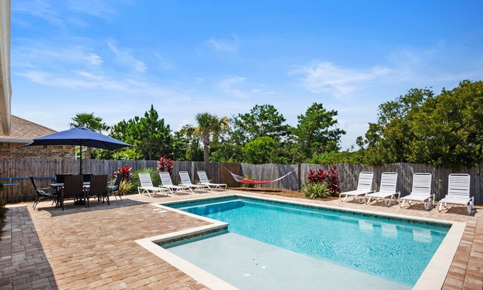 Miramar Beach House | POOL with SPLASH PAD! FREE Golf Cart! Close to the Beach! Gated neighborhood!