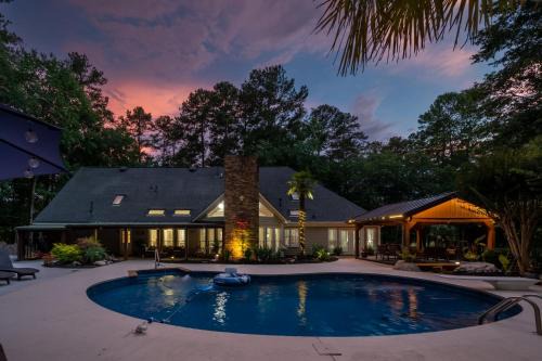 Cartersville House | Poolside Farm Serenity Group Perfect Cozy Gazebo
