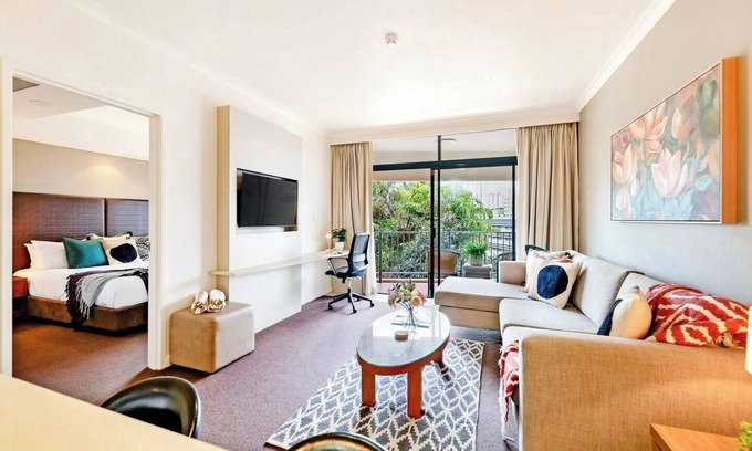 Darwin City Centre Apartment | Poolside Resort Living on Esplanade with Balcony