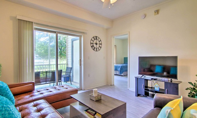 Villages of Five Points Condo | Porch & Community Perks: Walkable Lewes Condo