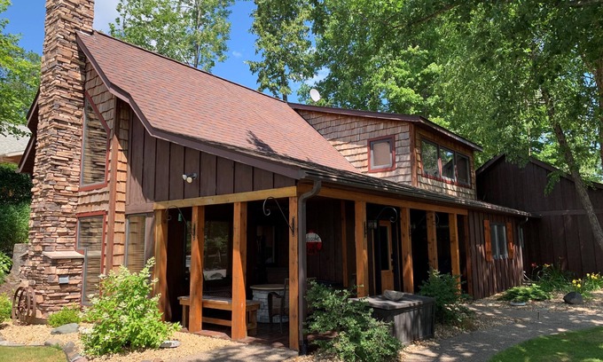 Balsam Lake Cabin | Premier cabin on beautiful Balsam Lake, WI, large loft and amazing sunset views!