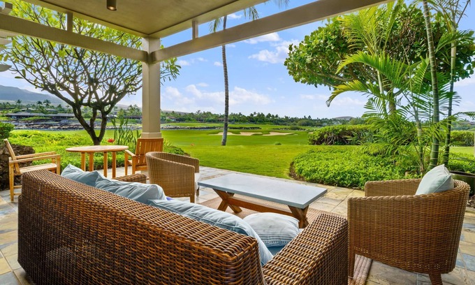 Kaupulehu Condo | Premier Luxury 3 Bedroom Villa at Hualalai Resort with Golf Course Views!