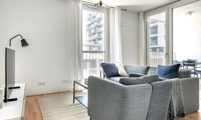 Vienna Apartment | Premium 2 BR w/Gym & Loggia, near U2 with Donau View, by Blueground