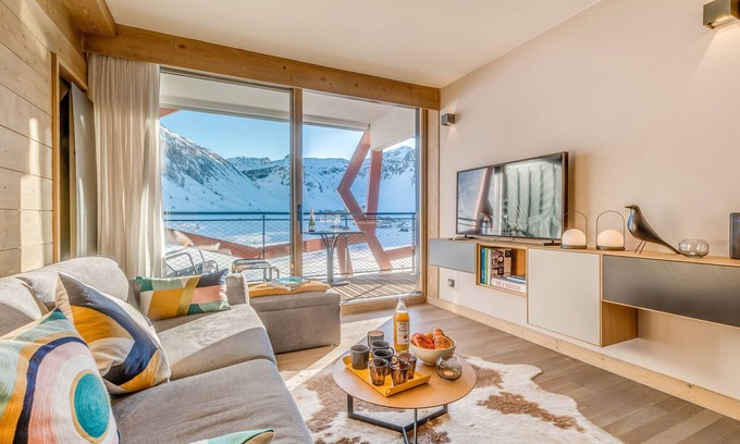 Tignes le Lac Apartment | Premium 4* Apartment 2 rooms + cabin, balcony, in the heart of Tignes le Lac