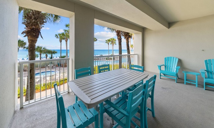 Panama City Beach Condo | Premium Oceanfront Balcony, New Furnishings