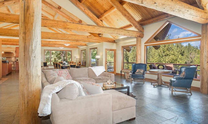 Fall City House | Preston Estate | Mountain-view house in Preston with heated pool & fireplaces