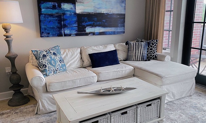 Seacrest Beach Condo | PRICE REDUCED! Luxury 30A Condo, Top Floor, Balcony, Pool, Steps 2 Rosemary.