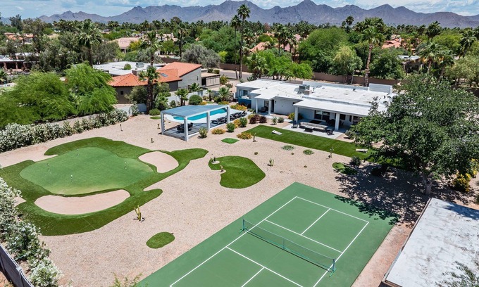 North Scottsdale House | Private Acre of Fun: Nine Hole Golf Course, Pickleball Court, Pool Table, Heated Swimming Pool