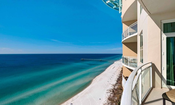 Panama City Beach Condo | Private balcony, Resort Amenities, 22nd Floor Panoramic Views