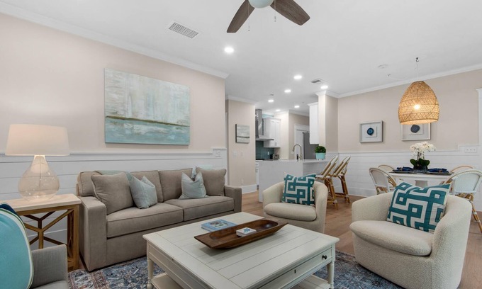 Rosemary Beach Condo | PRIVATE BEACH/POOL ACCESS-Pristine-Newly Renovated-Outdoor Balcony