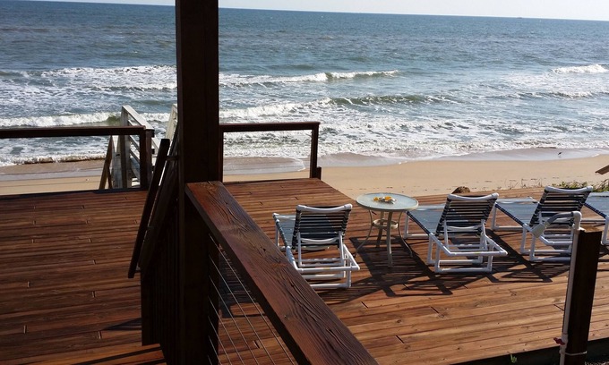 Bethune Beach House | Private Beachfront Home -Right on no-driving Beach-near Cape Canaveral