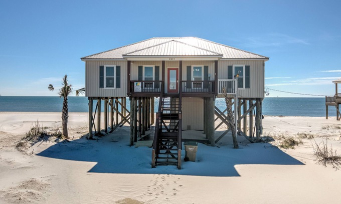 Dauphin Island House | Private gulf front pool, pet-friendly, on beach! - Sonny Side