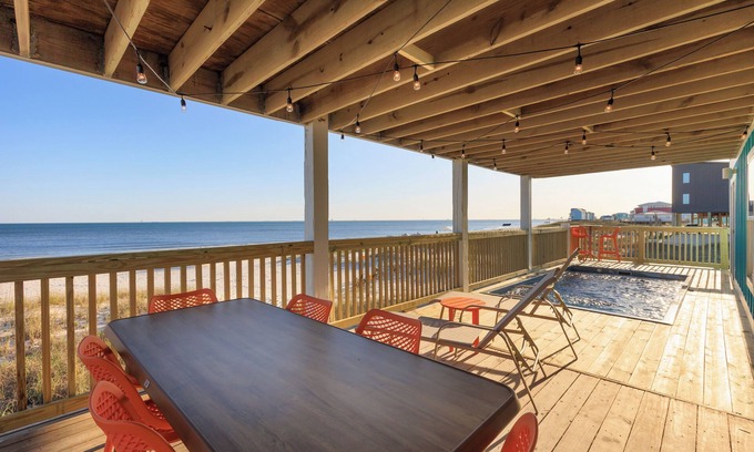 Fort Morgan House | Private Heated Pool! Gulf Front, Beach Gear, Dog Friendly, Fort Morgan