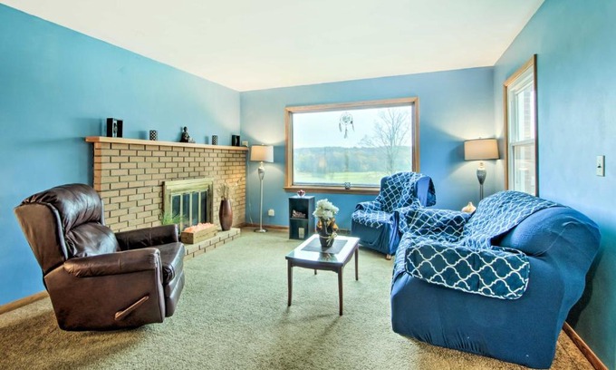 Union Township House | Private Home on 75 Acres- Near Canadohta Lake
