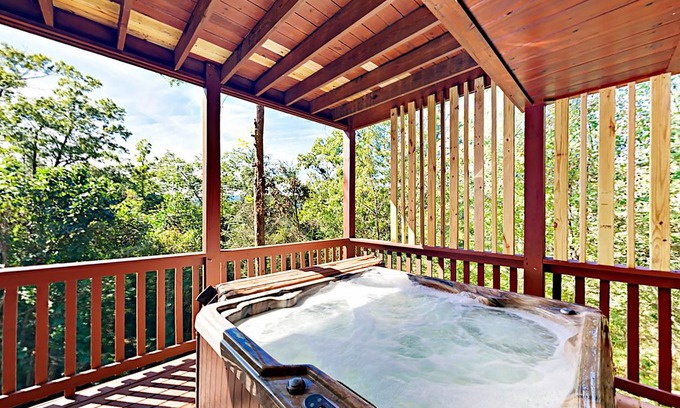 Black Bear Falls Cabin | Private Indulgences: Black Bear Falls Cabin w/ Hot Tub, Pools & Game Room