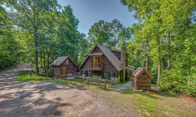 Lake Lure Cabin | PRIVATE lakes/Beach/River/canoes/pet/Mountain views/Log home