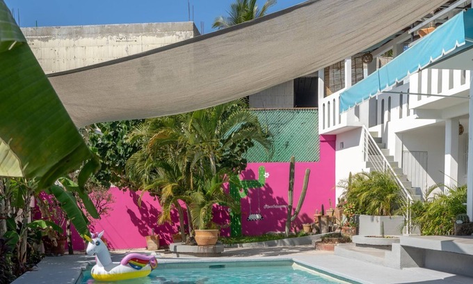 Puerto Escondido Apartment | Private Modern Studio With Pool and extra outdoor seating area