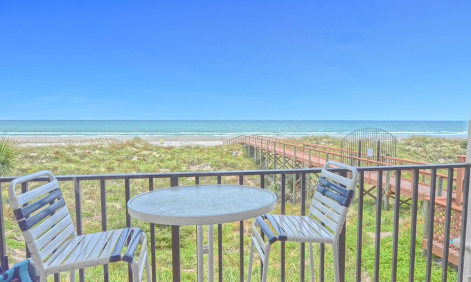 Crescent Beach Condo | Private Ocean Front Balcony with Stunning Views & Heated Pool