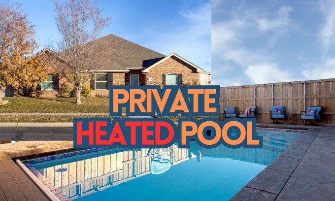Amarillo House | Private Pool, BBQ, Workout area, KING Beds, Park across street+ basketball court