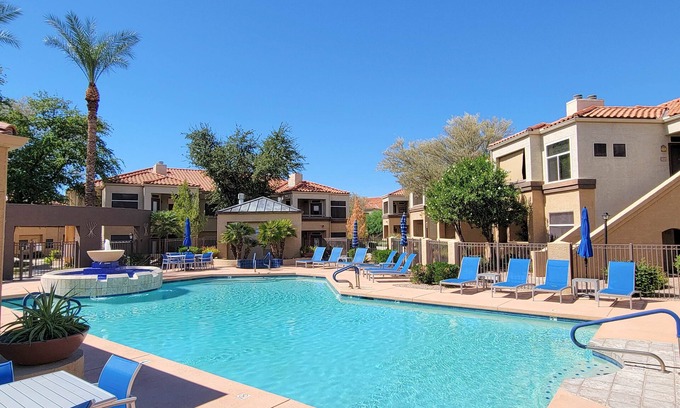 Montana Vistas Condo | Private/Quiet Condo in Upscale Scottsdale: pool, spa, sauna + outdoor kitchen!