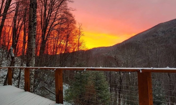 Cataloochee Ranch Ski Chalet | Private retreat with mountain views and a cascading creek on 3 acres. Fast wifi