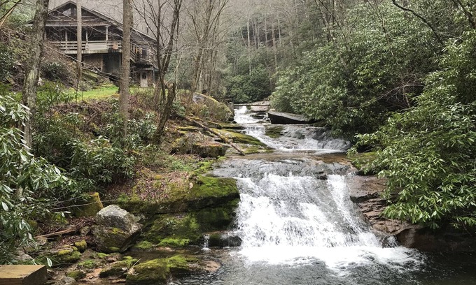 Beech Mountain Cabin | Private, Secluded, Custom Rustic Lodge, Stream