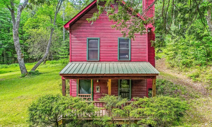 Schroon Lake House | Private, two-story home with a woodstove & firepit - two dogs welcome