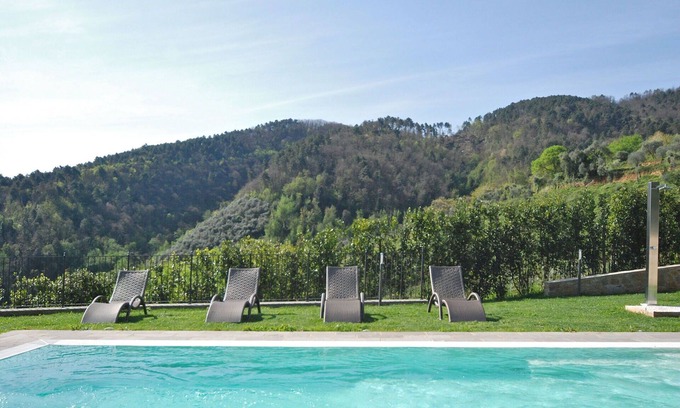 Vicopelago Villa | Private Villa with A/C, WIFI, private pool, TV, terrace, panoramic view, parking, close to Lucca