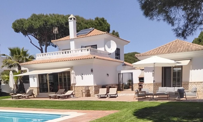 El Portil Villa | Private Villa with own pool , Wi fi , Air con and Log fire