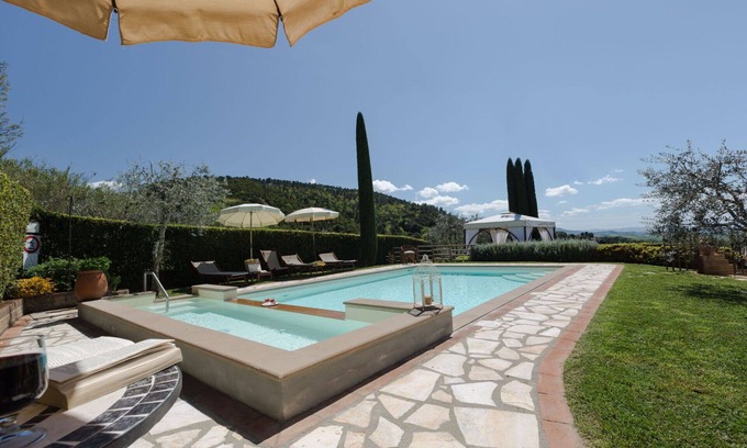 Montaione Villa | Private Villa with private pool, A/C, WIFI, TV, patio, panoramic view, close to San Gimignano