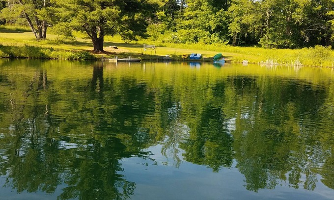 Prattsville House | Private Waterfront on 6 Acres w/Swimming. Boats.Hot Tub.Fire Pit.Views. Hiking.