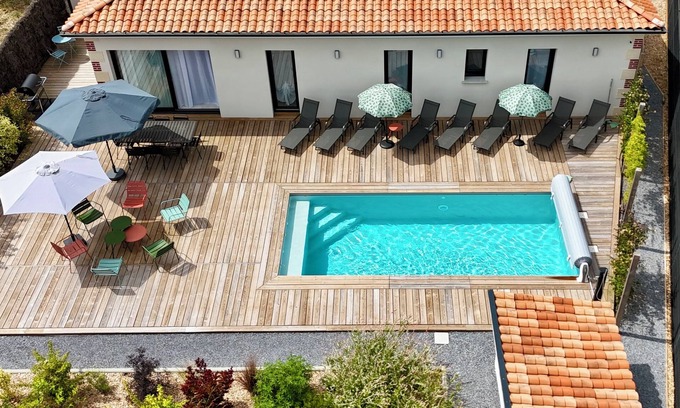 Vielle-Saint-Girons Villa | Proche Léon Villa 8 Personnes, Piscine Chauffée à 5 km de L'océan