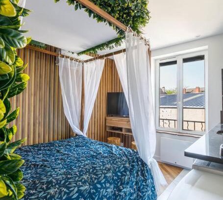 Mantes-la-Jolie Apartment | Proche Paris - Style Bali 350 m gare Mantes