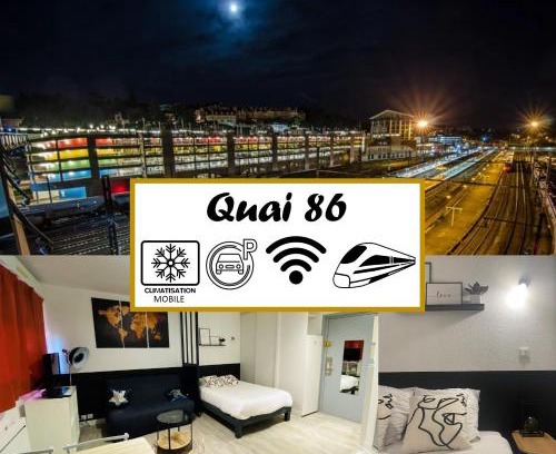 Poitiers Apartment | Quai 86 - Studio, clim mobile, parking, proche gare & centre